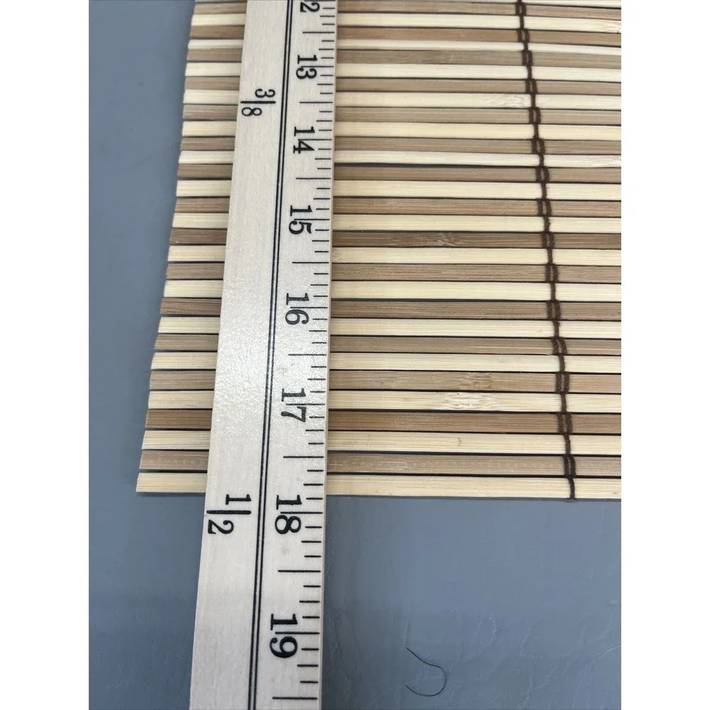 Natural Bamboo Rollup Placemats 4 Pieces Set